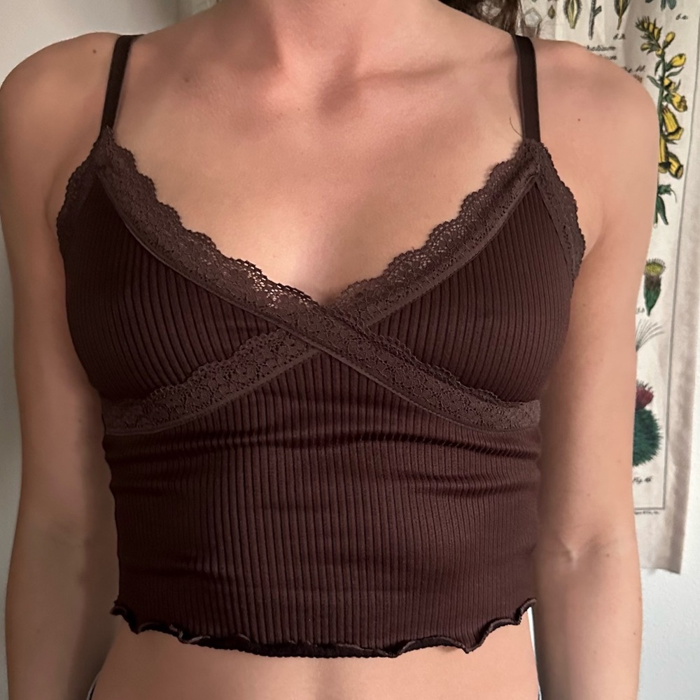 H&M lace trim tank